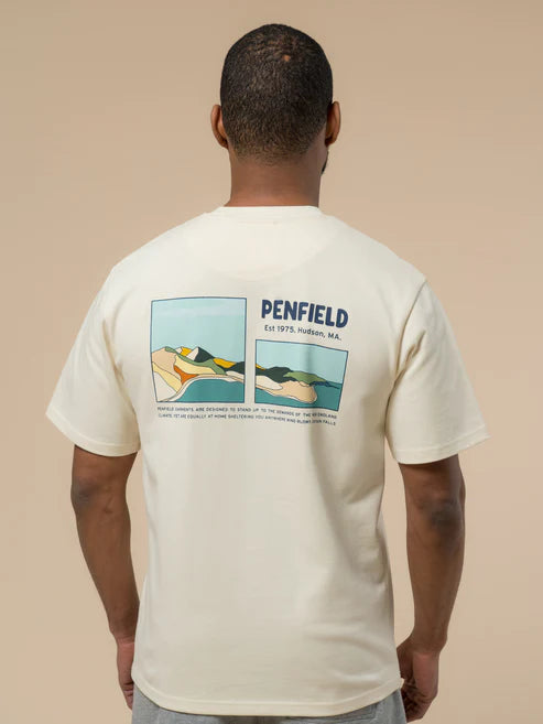 Penfield Block Landscape Graphic T-Shirt Vanilla