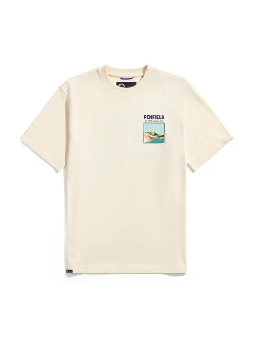 Penfield Block Landscape Graphic T-Shirt Vanilla