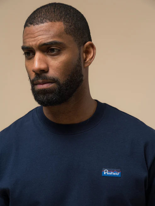 Penfield Fishing Bear T-Shirt Navy Blazer