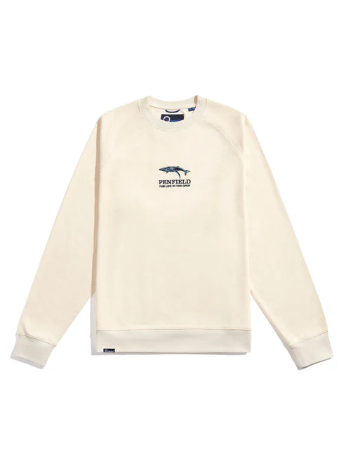 Penfield Embroidered Retro Whale Sweat Vanilla Ice