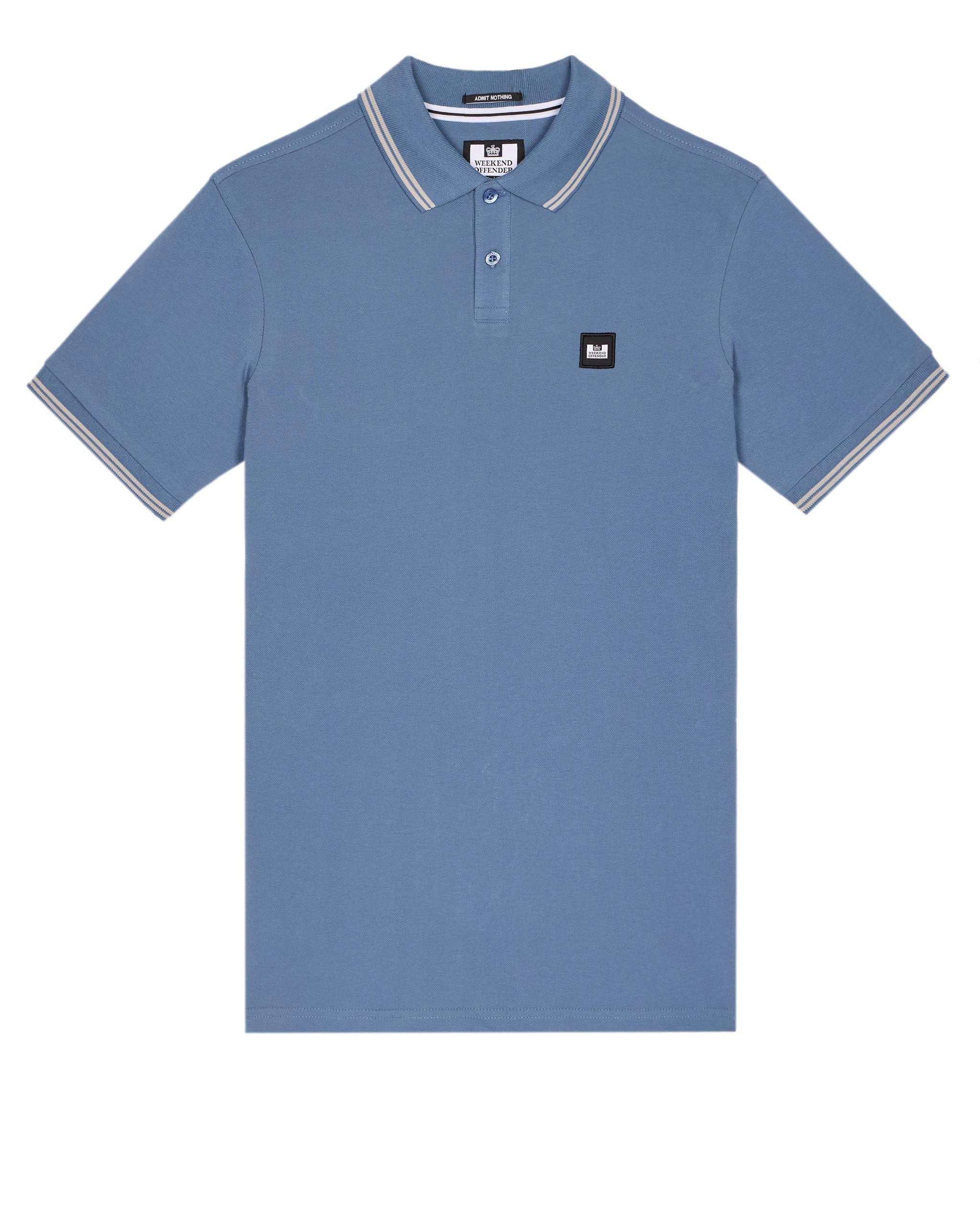 Weekend Offender Farina Double Tipped Polo Baltic Blue/Rhino