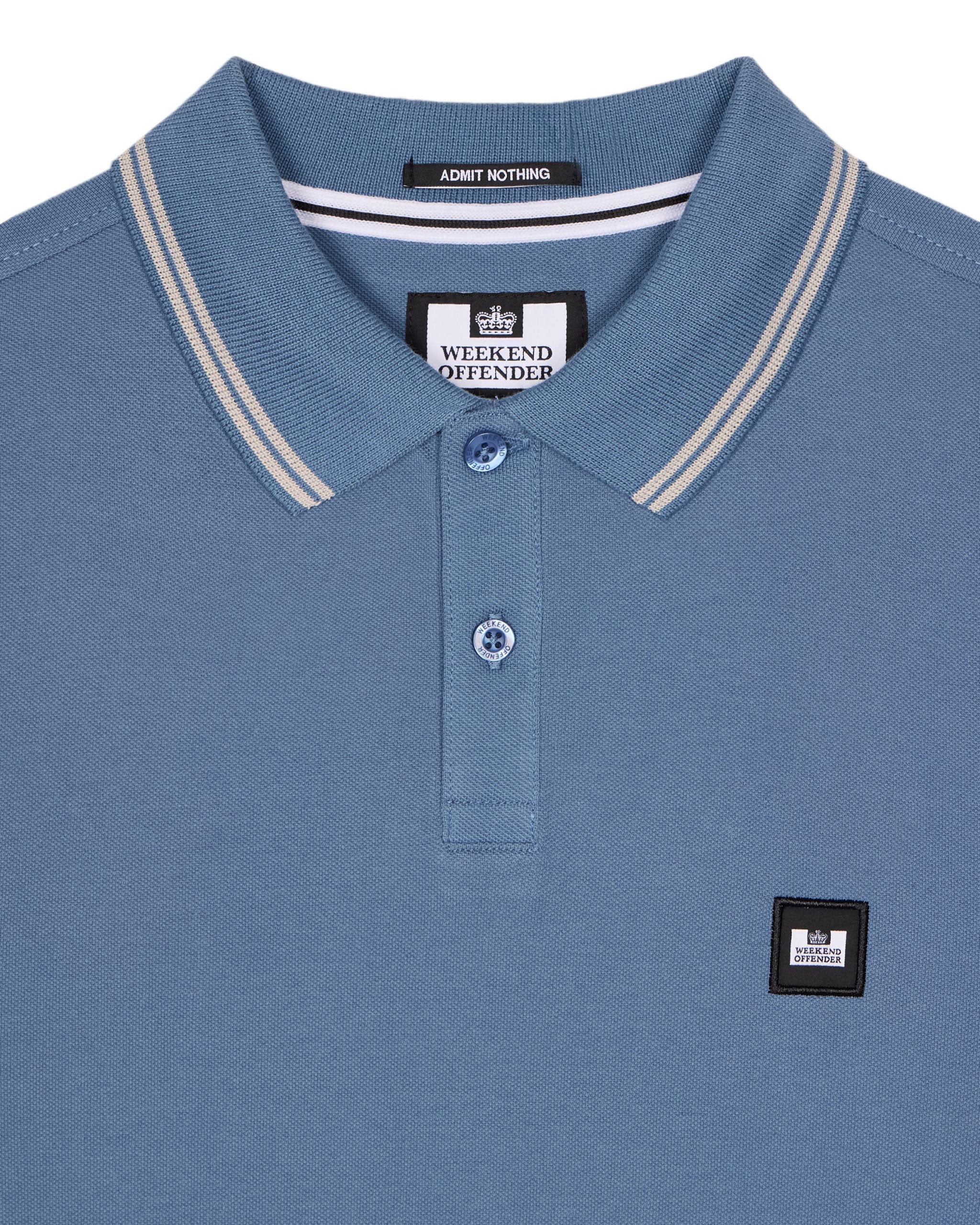 Weekend Offender Farina Double Tipped Polo Baltic Blue/Rhino