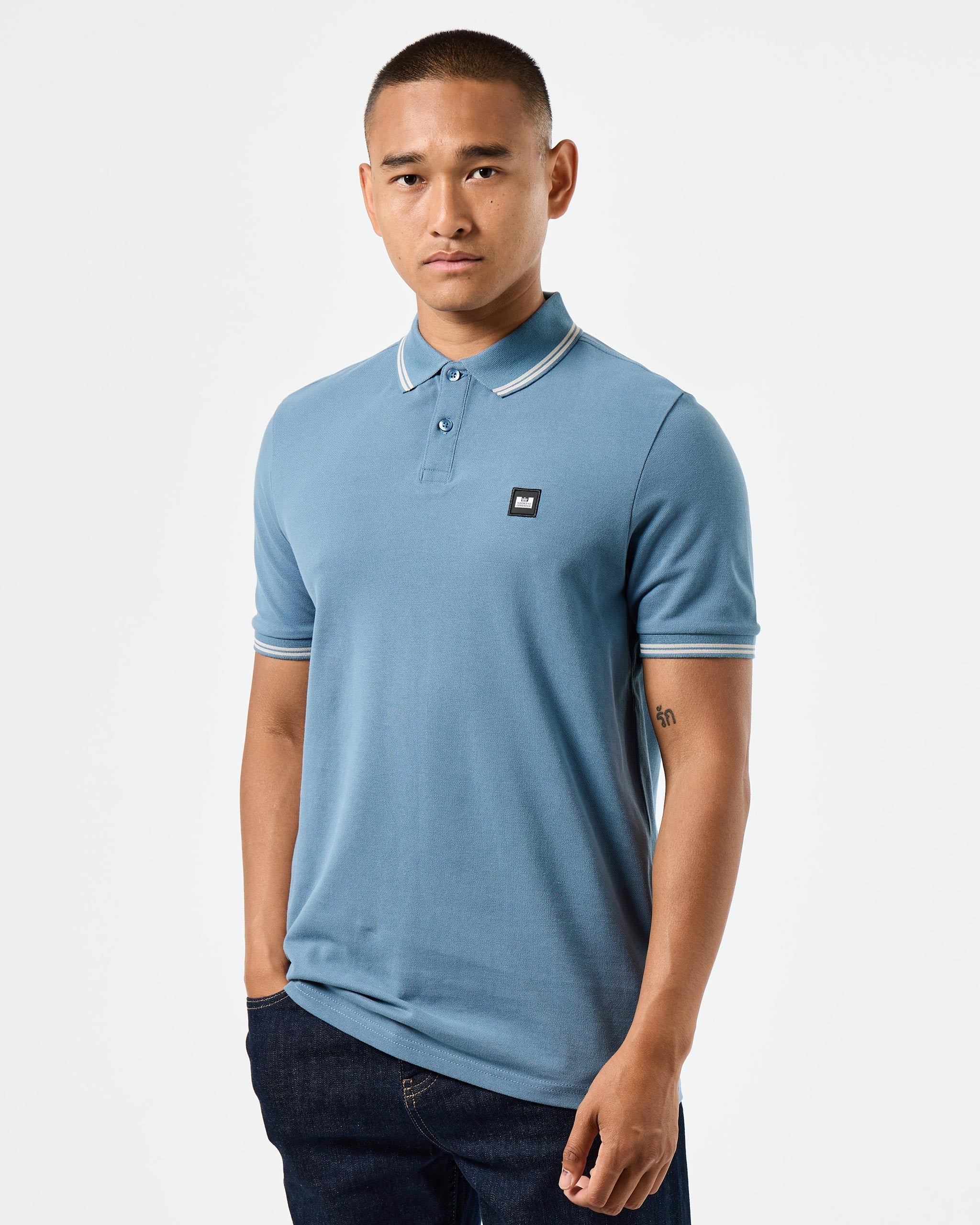 Weekend Offender Farina Double Tipped Polo Baltic Blue/Rhino
