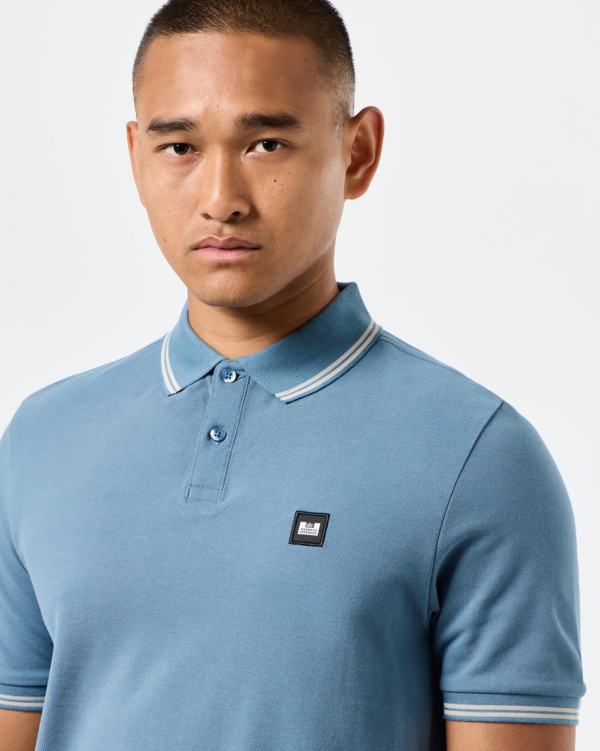 Weekend Offender Farina Double Tipped Polo Baltic Blue/Rhino
