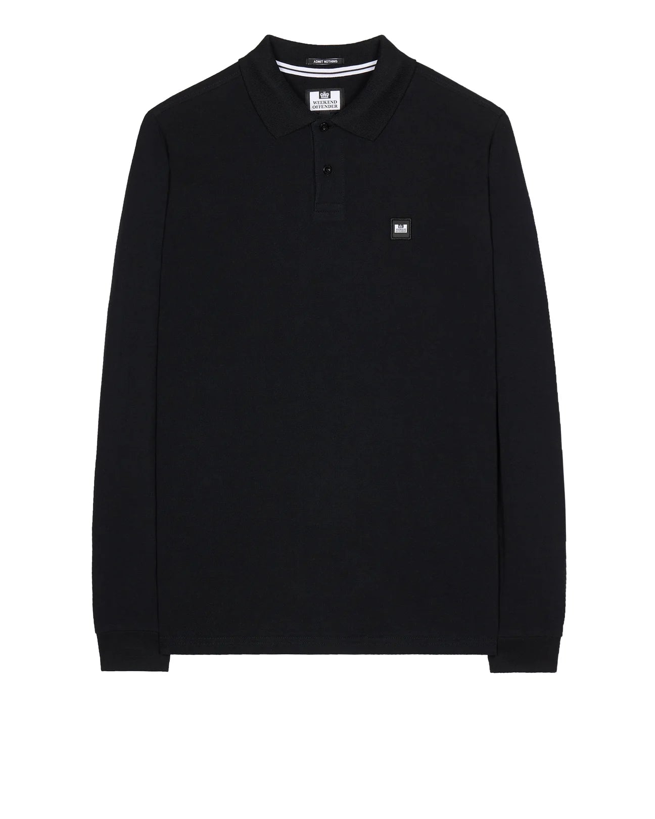 Weekend Offender Dice Long Sleeve Polo Shirt Black Inocencia
