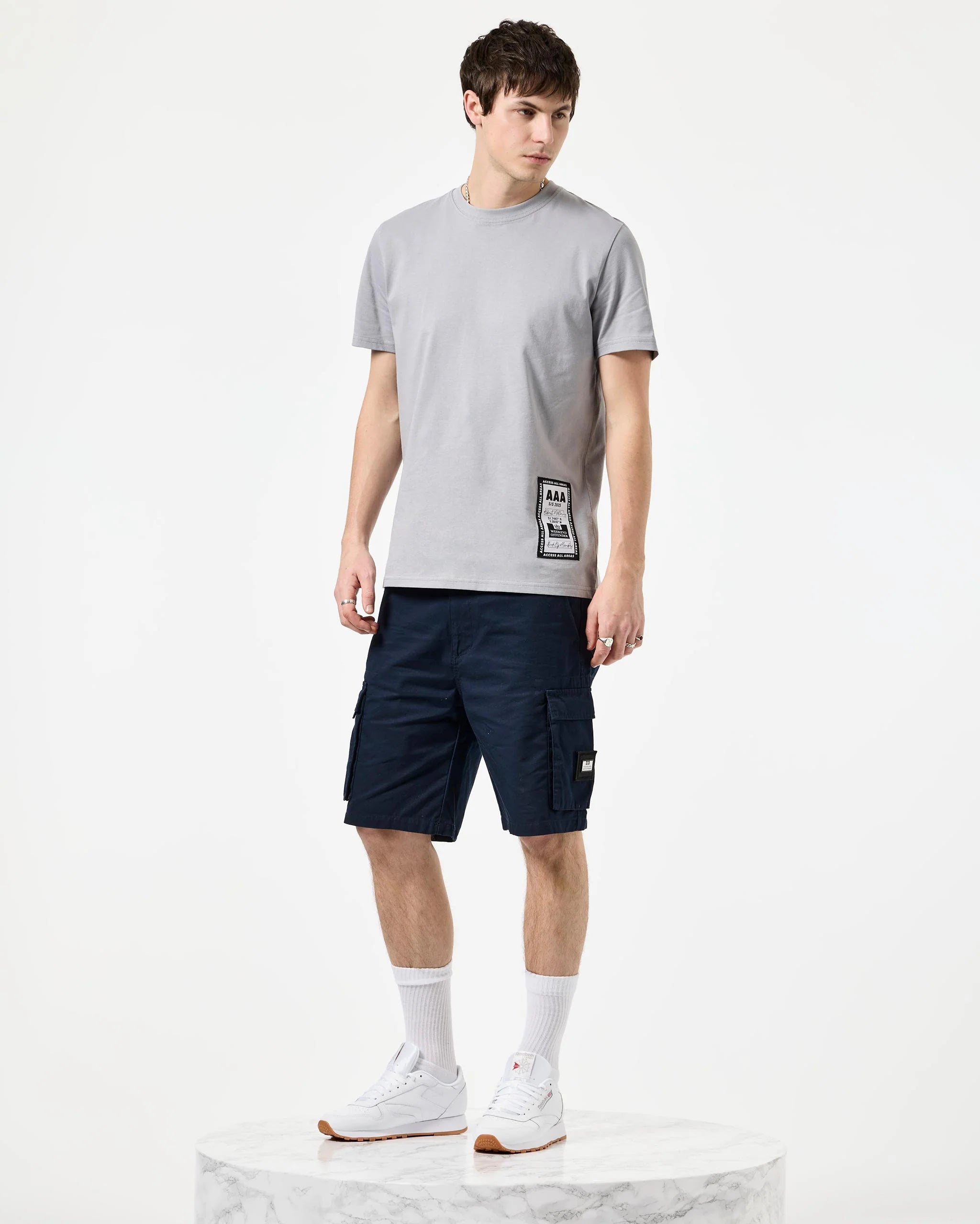 Weekend Offender Mascia Cargo Shorts Navy