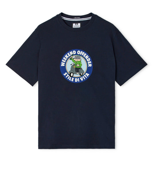 Weekend Offender Vitae Vespa T-Shirt Navy
