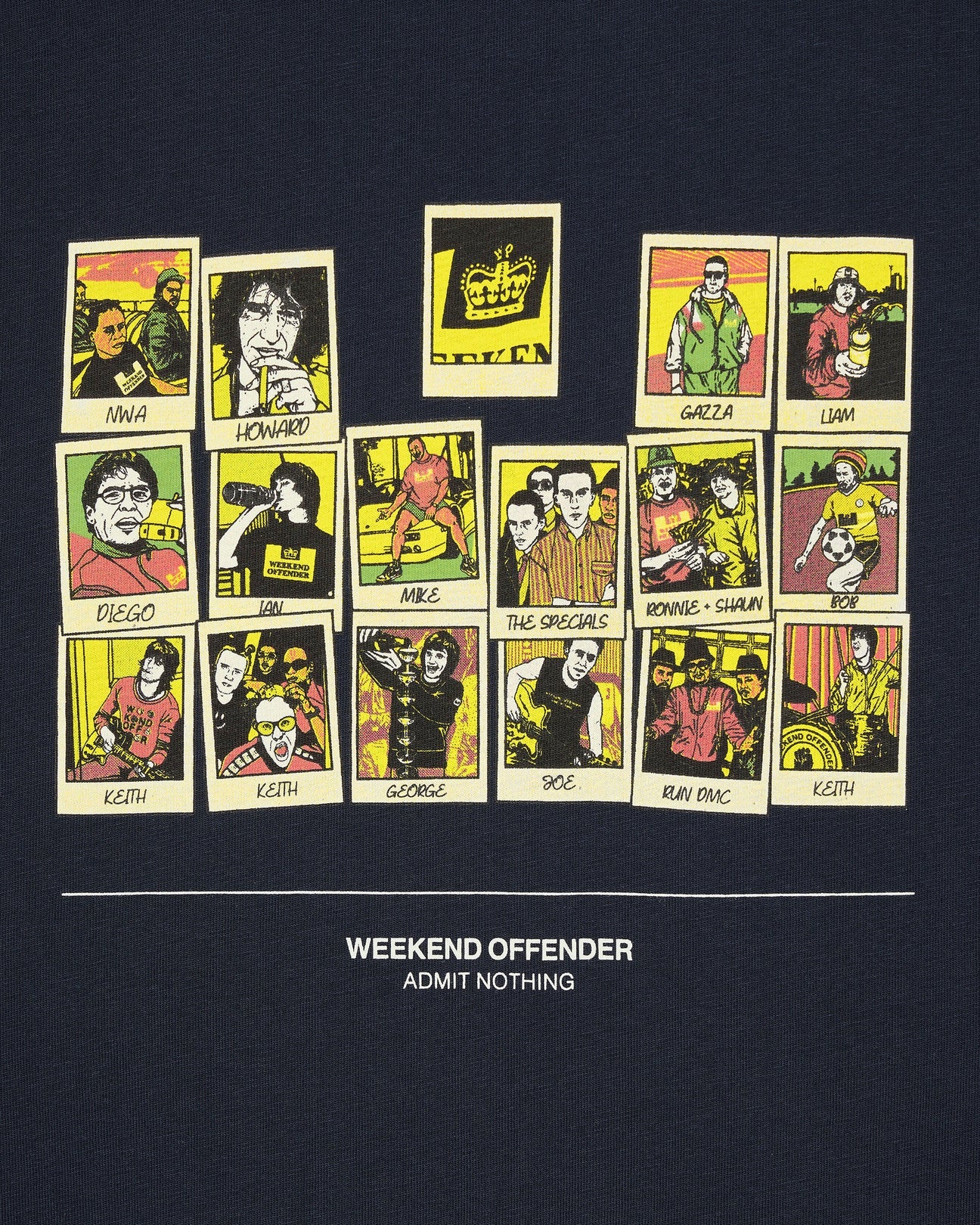 Weekend Offender Polaroids Graphic T-Shirt Navy
