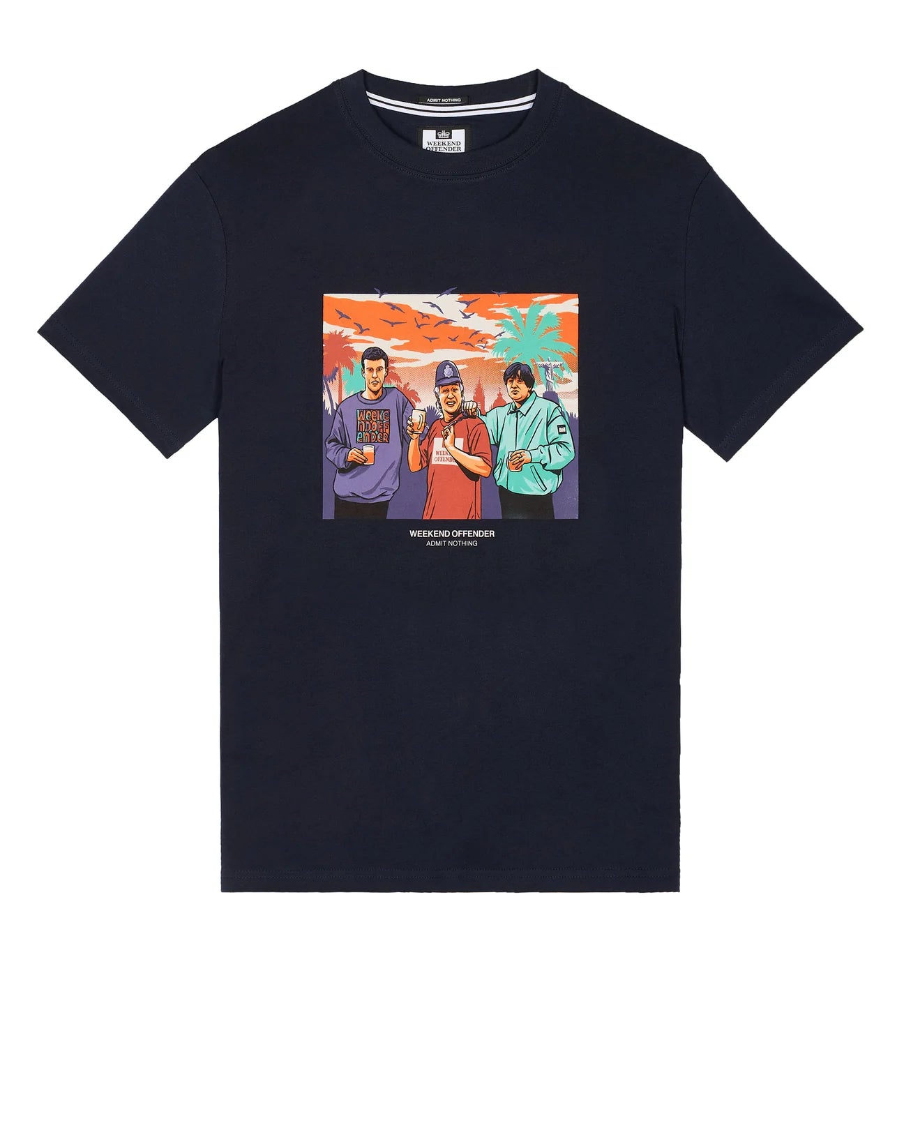 Weekend Offender Ronnie Graphic T-shirt Navy