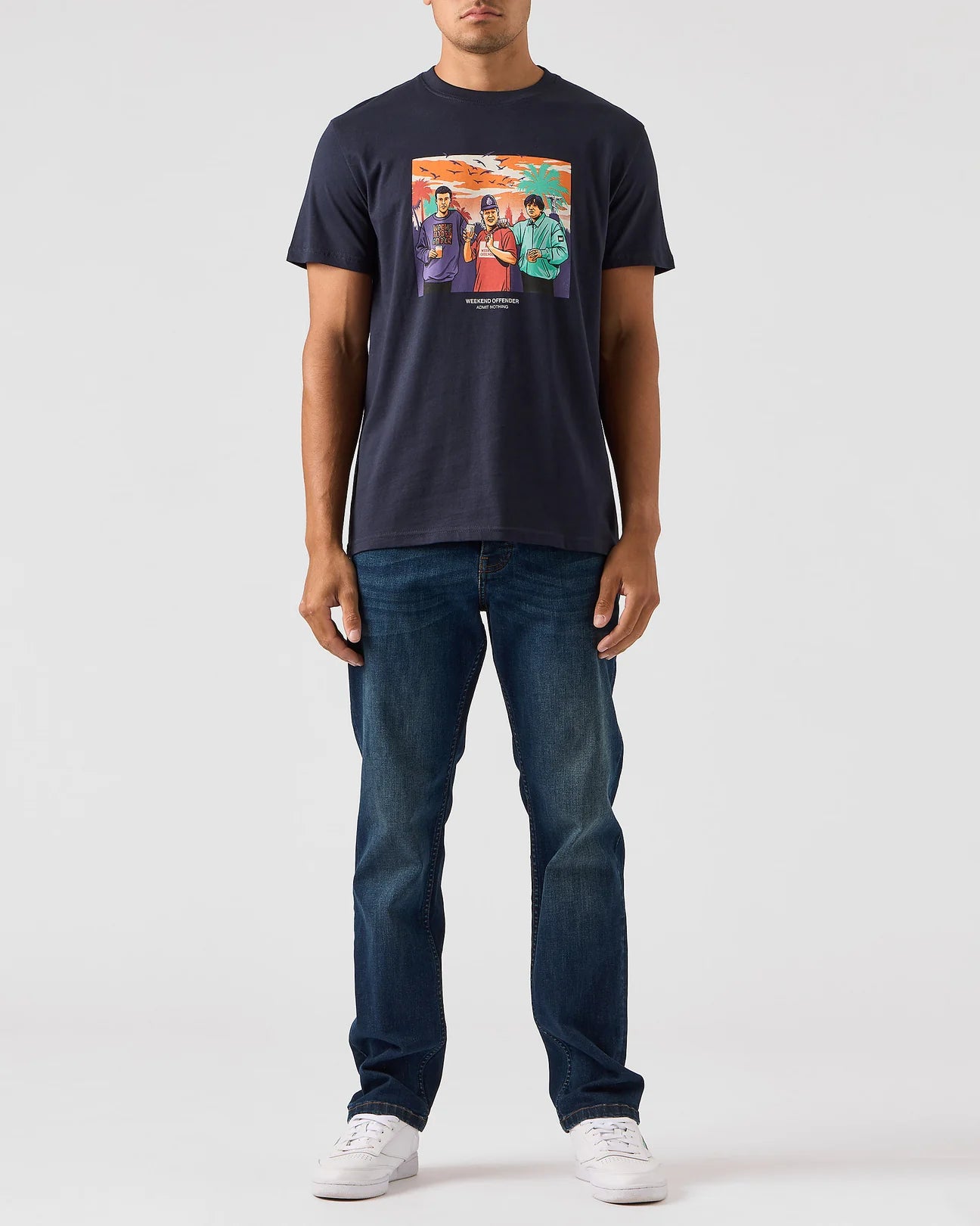 Weekend Offender Ronnie Graphic T-shirt Navy