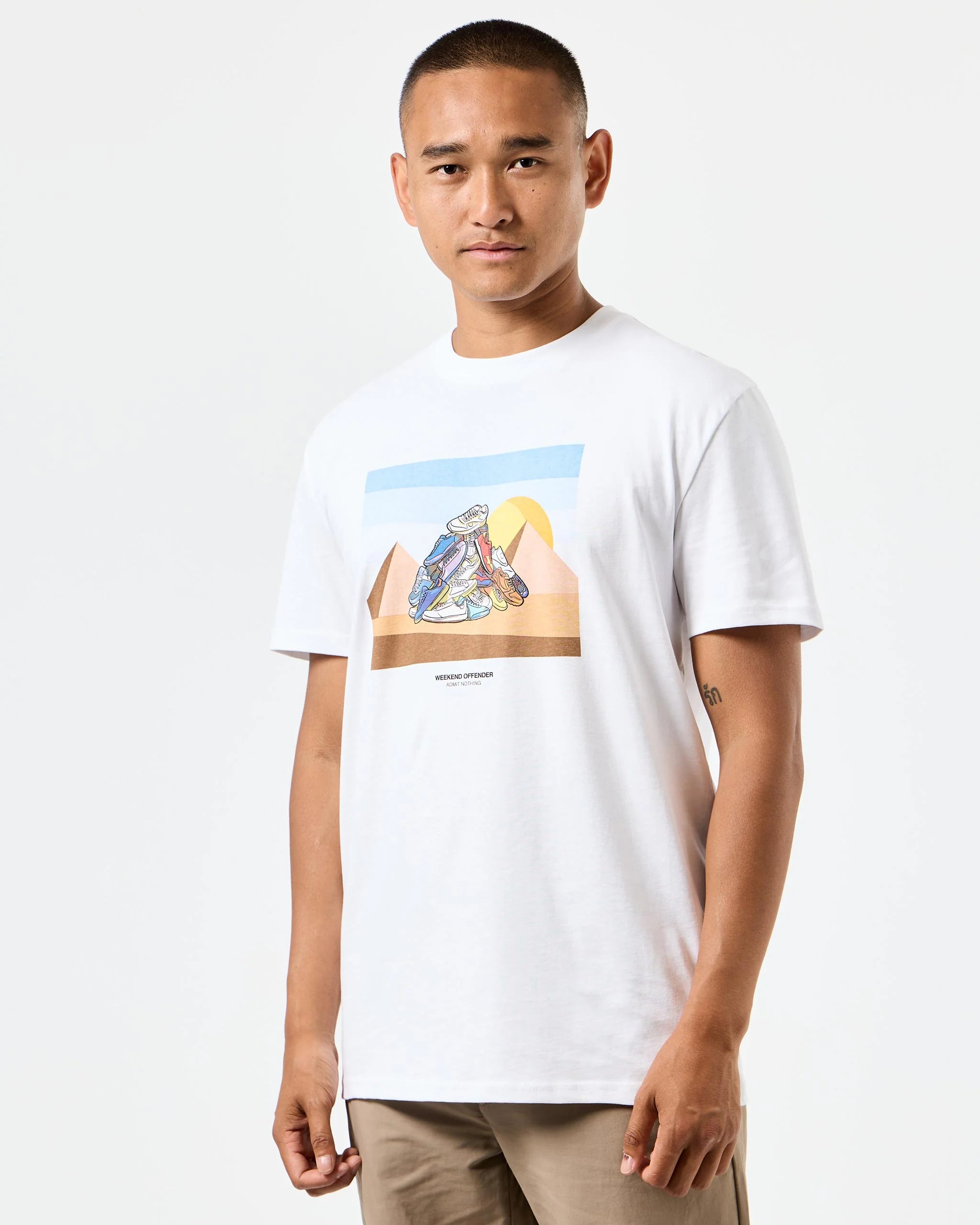 Weekend Offender Geeza Graphic T-Shirt White