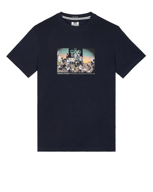 Weekend Offender Strangedays Graphic T-Shirt Navy