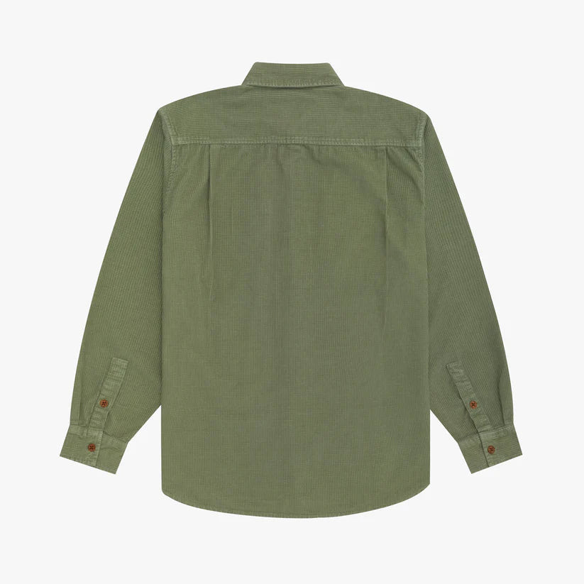 Parlez Ayr Cord Shirt Olive Green