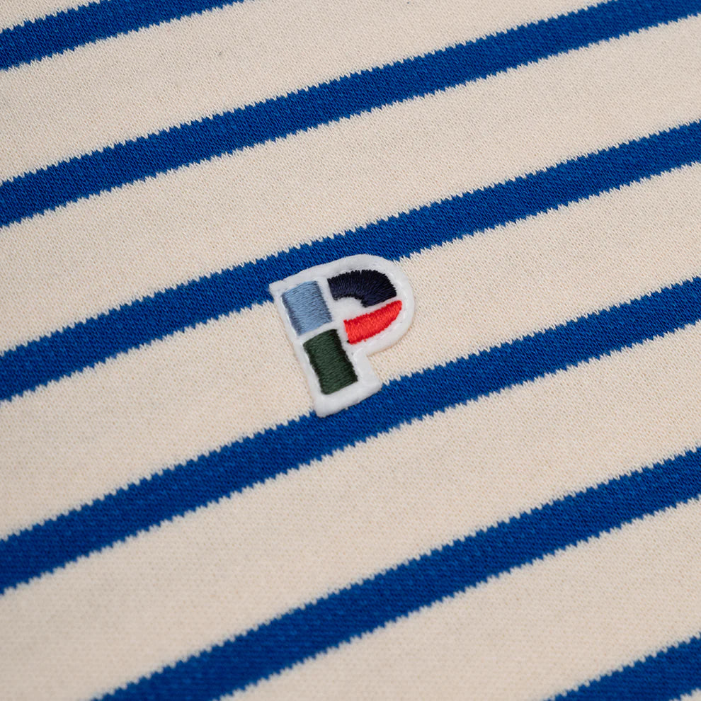 Parlez Shore LS Stripe Crew Azure Blue