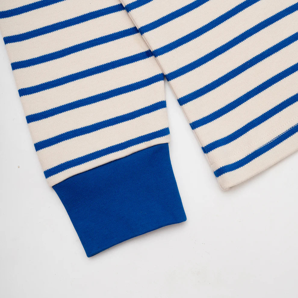 Parlez Shore LS Stripe Crew Azure Blue
