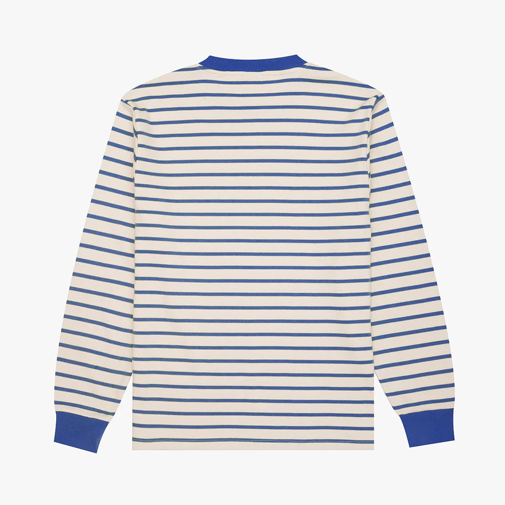 Parlez Shore LS Stripe Crew Azure Blue