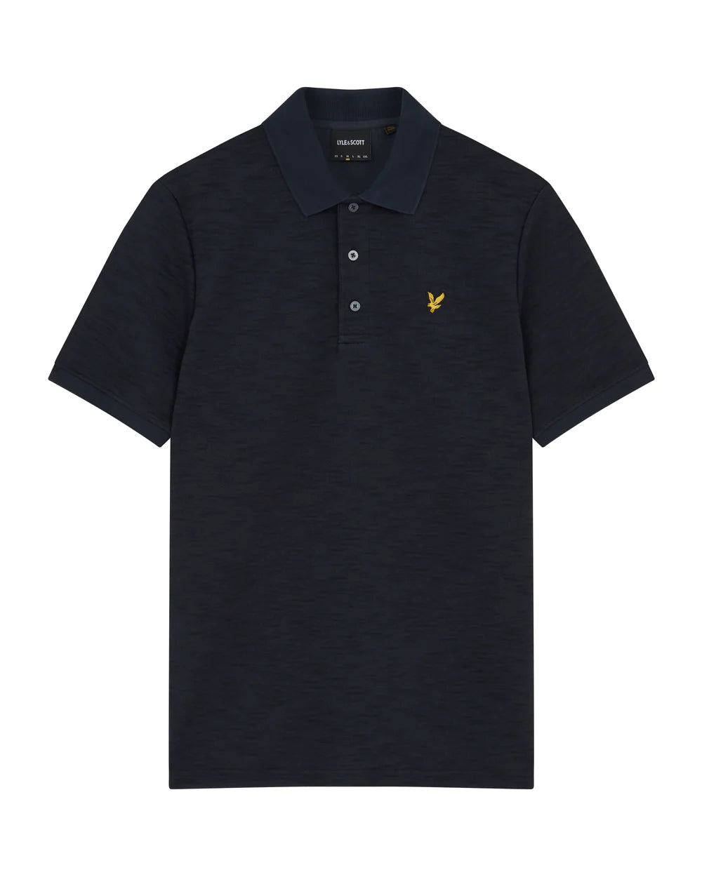 Lyle & Scott Chunky Slub Polo Shirt Dark Navy