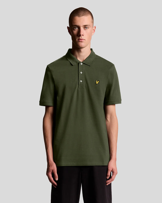 Lyle & Scott Plain Cotton Polo Olive