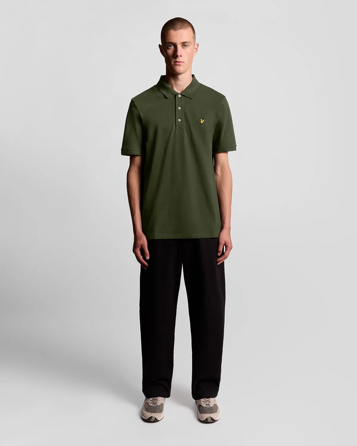 Lyle & Scott Plain Cotton Polo Olive
