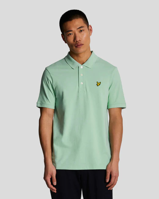 Lyle & Scott Plain Polo Shirt Turquoise Shadow
