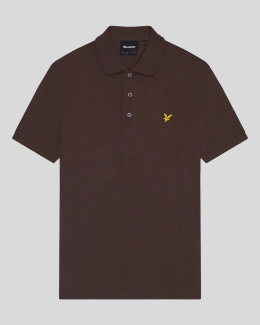 Lyle & Scott Plain Polo Shirt in Deep Mahogany