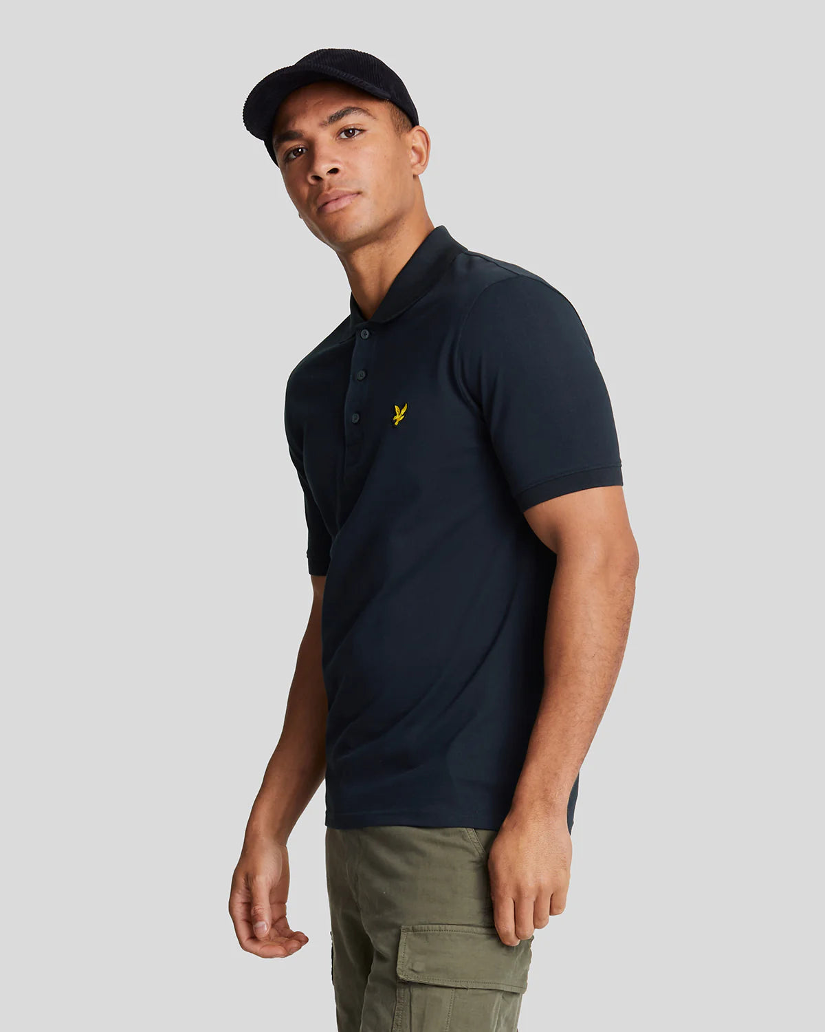 Lyle & Scott Plain Polo Shirt in Dark Navy