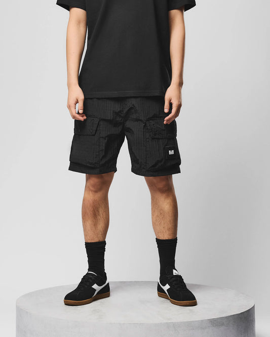 Weekend Offender Zemmouri Tech Cargo Shorts Black