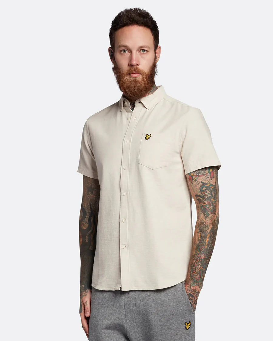 Lyle & Scott Slub Short Sleeve Shirt Cove
