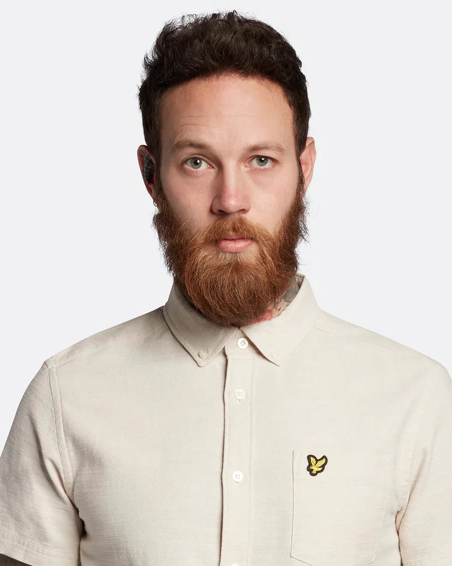 Lyle & Scott Slub Short Sleeve Shirt Cove
