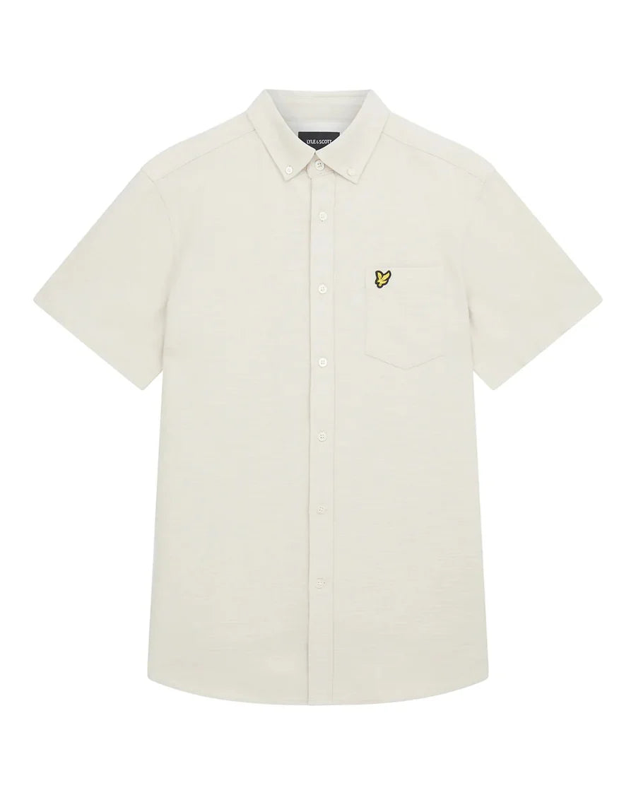 Lyle & Scott Slub Short Sleeve Shirt Cove