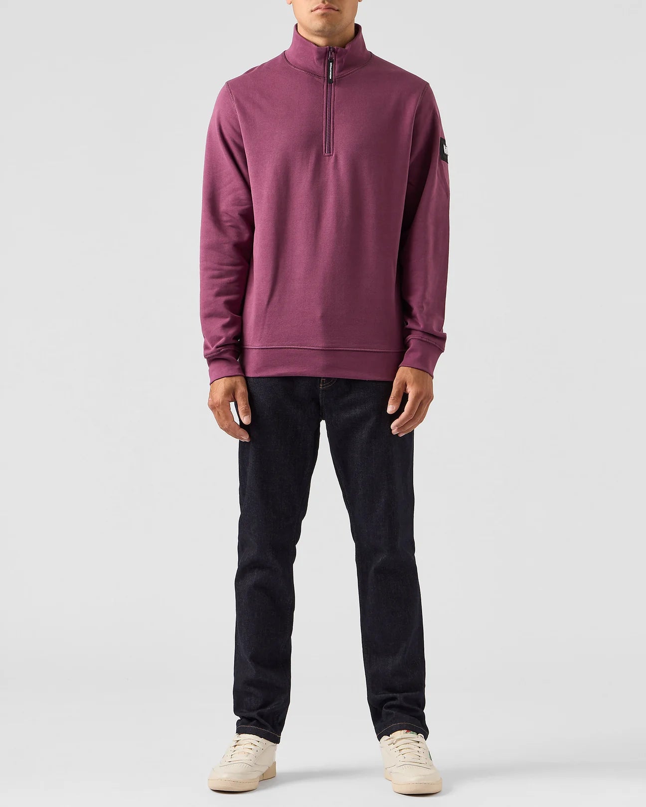 Weekend Offender Kraviz Quarter Zip Sweatshirt Deep Plum