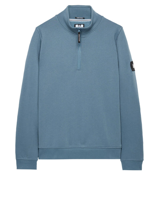 Weekend Offender Kraviz 1/4 Zip Sweat Baltic Blue
