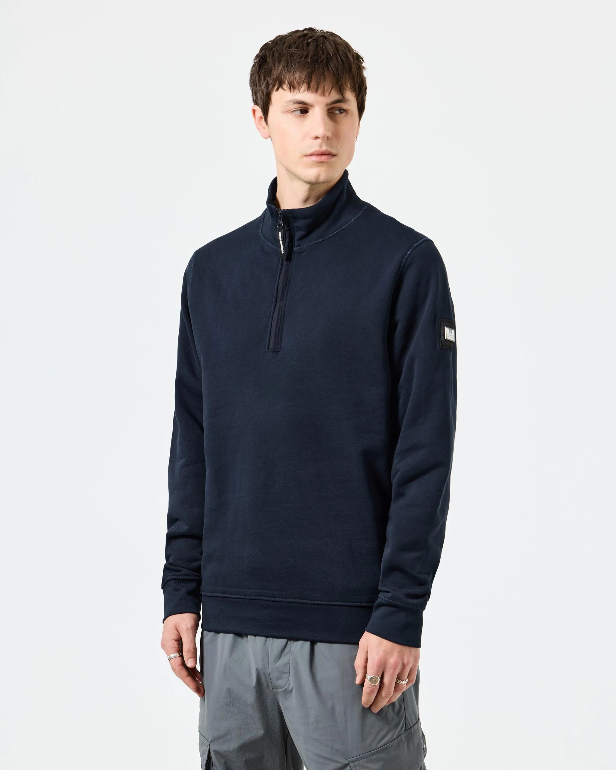 Weekend Offender Kraviz 1/4 Zip Sweat Navy