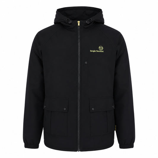 Sergio Tacchini Mancini Hooded Jacket Black