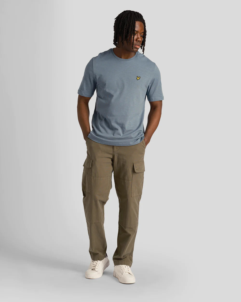 Lyle & Scott Chunky Slub T-Shirt Slate Blue