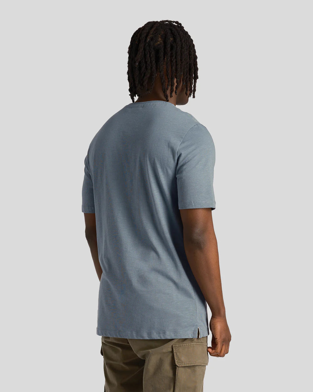 Lyle & Scott Chunky Slub T-Shirt Slate Blue