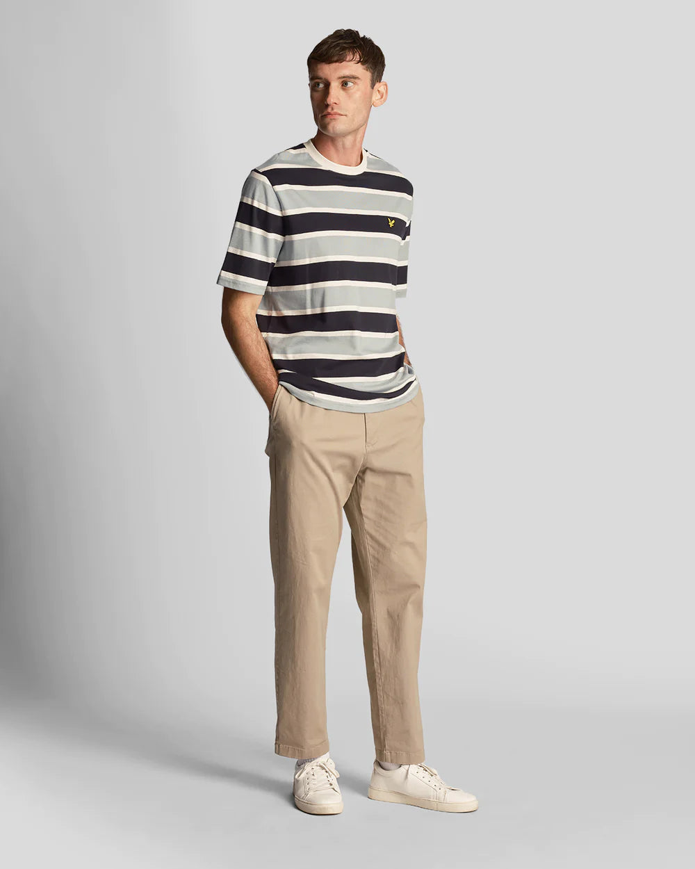 Lyle & Scott Stripe T-Shirt Slate Blue