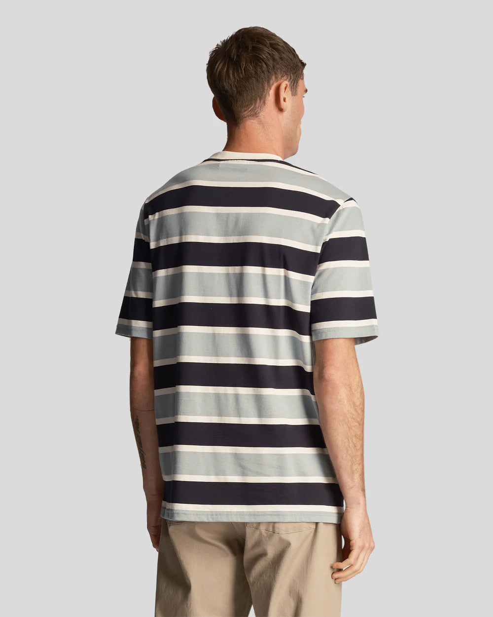Lyle & Scott Stripe T-Shirt Slate Blue