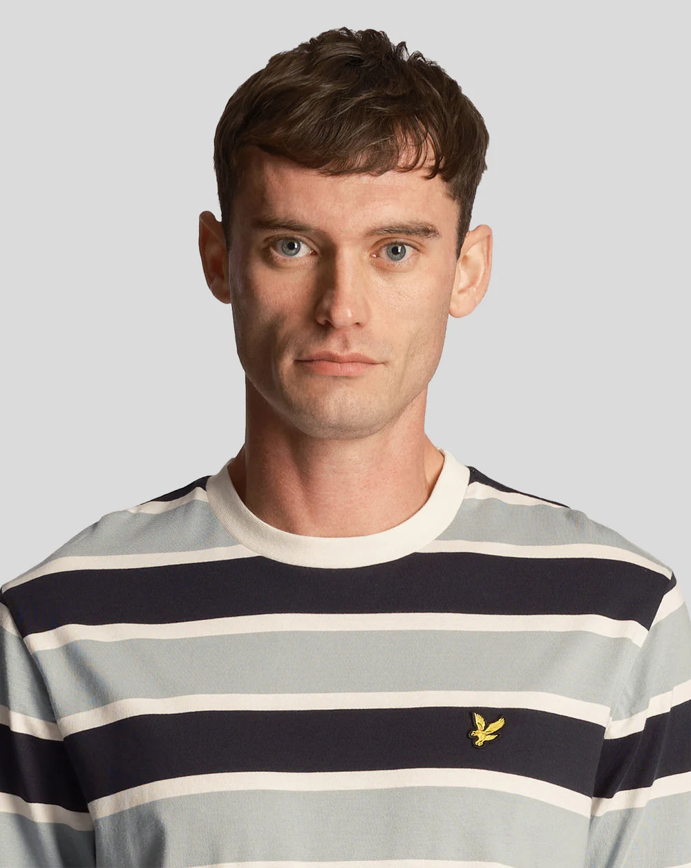 Lyle & Scott Stripe T-Shirt Slate Blue