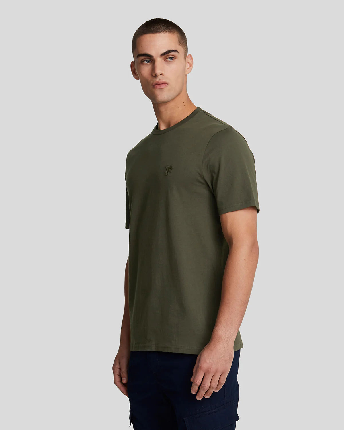 Lyle & Scott Tonal Eagle T-Shirt in Olive