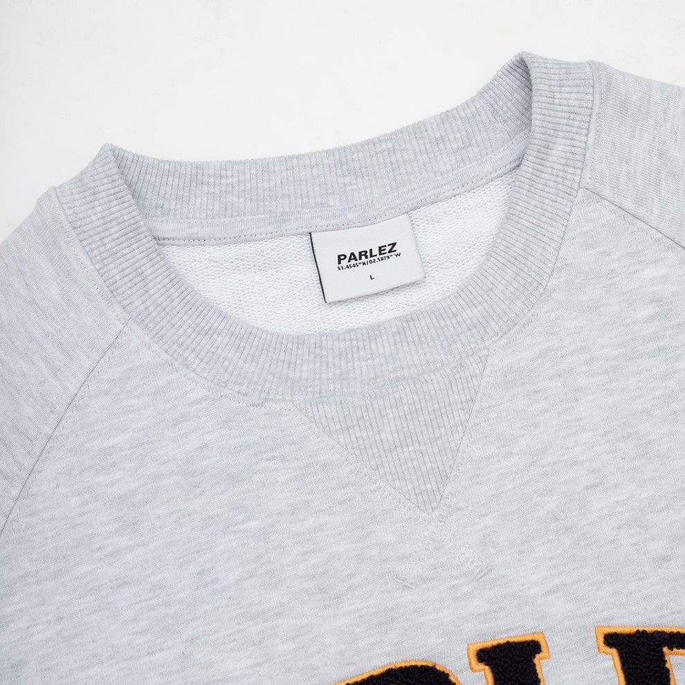 Parlez Varsity Crew Sweat Heather Grey
