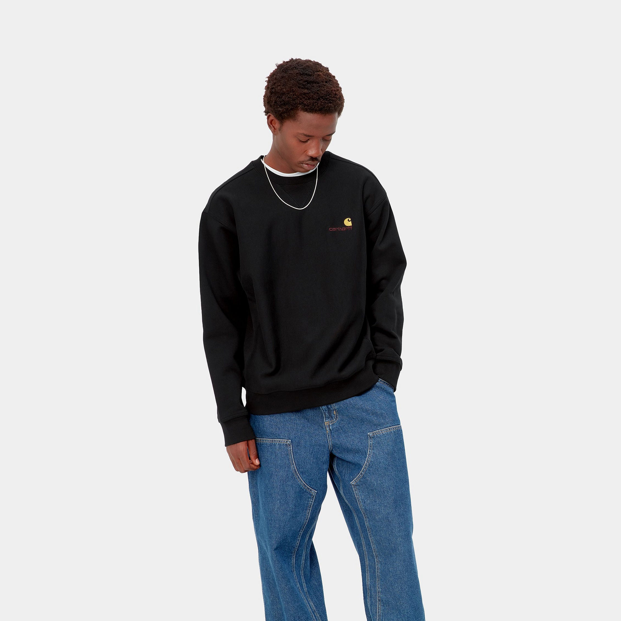 Carhartt WIP American Script Sweat in Black