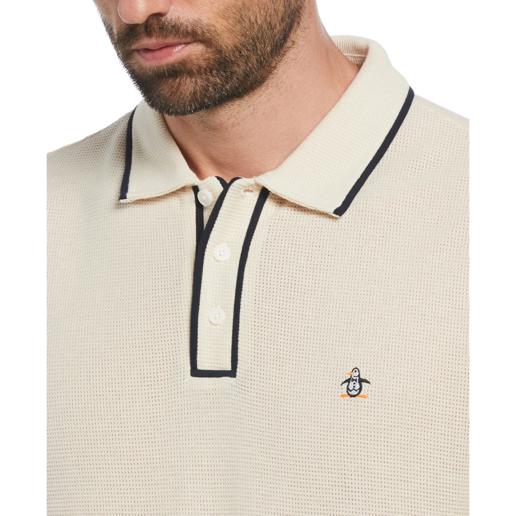 Original Penguin Organic Cotton Bentley Mesh Polo Birch