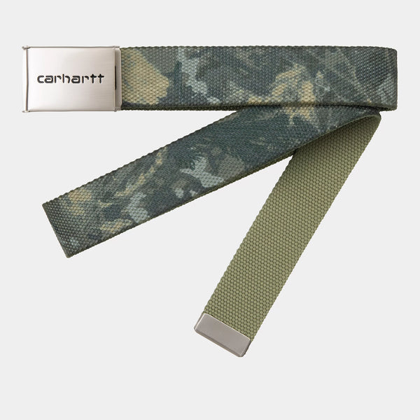 Carhartt WIP Clip Belt Chrome Camo Combi Green