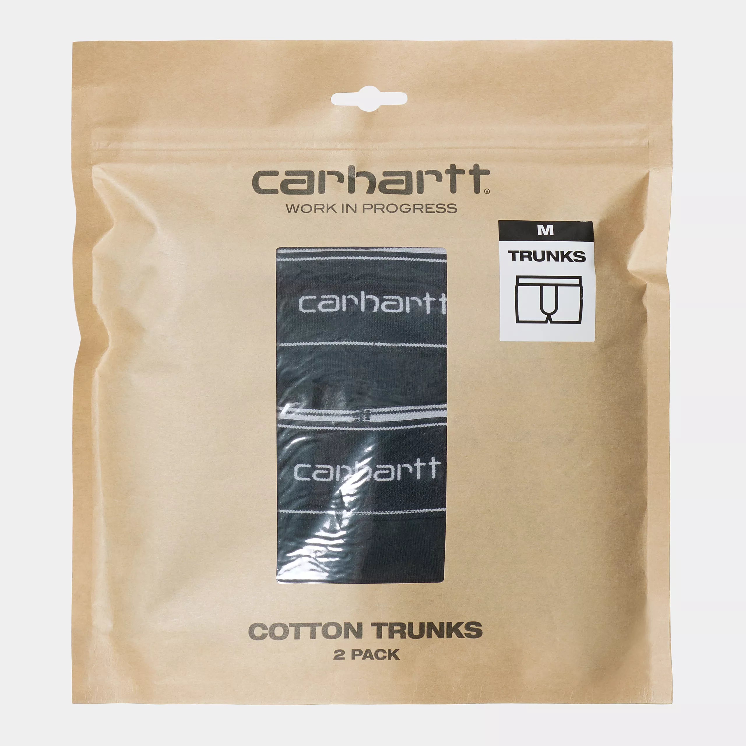 Carhartt WIP Twin Pack Cotton Trunk Boxer Shorts Black