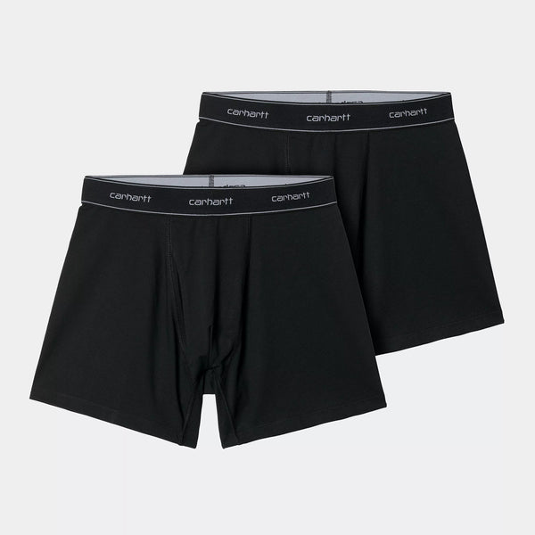 Carhartt WIP Twin Pack Cotton Trunk Boxer Shorts Black