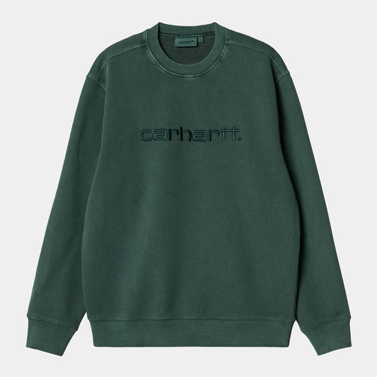 Carhartt Duster Embroidered Script Sweat Discovery Green