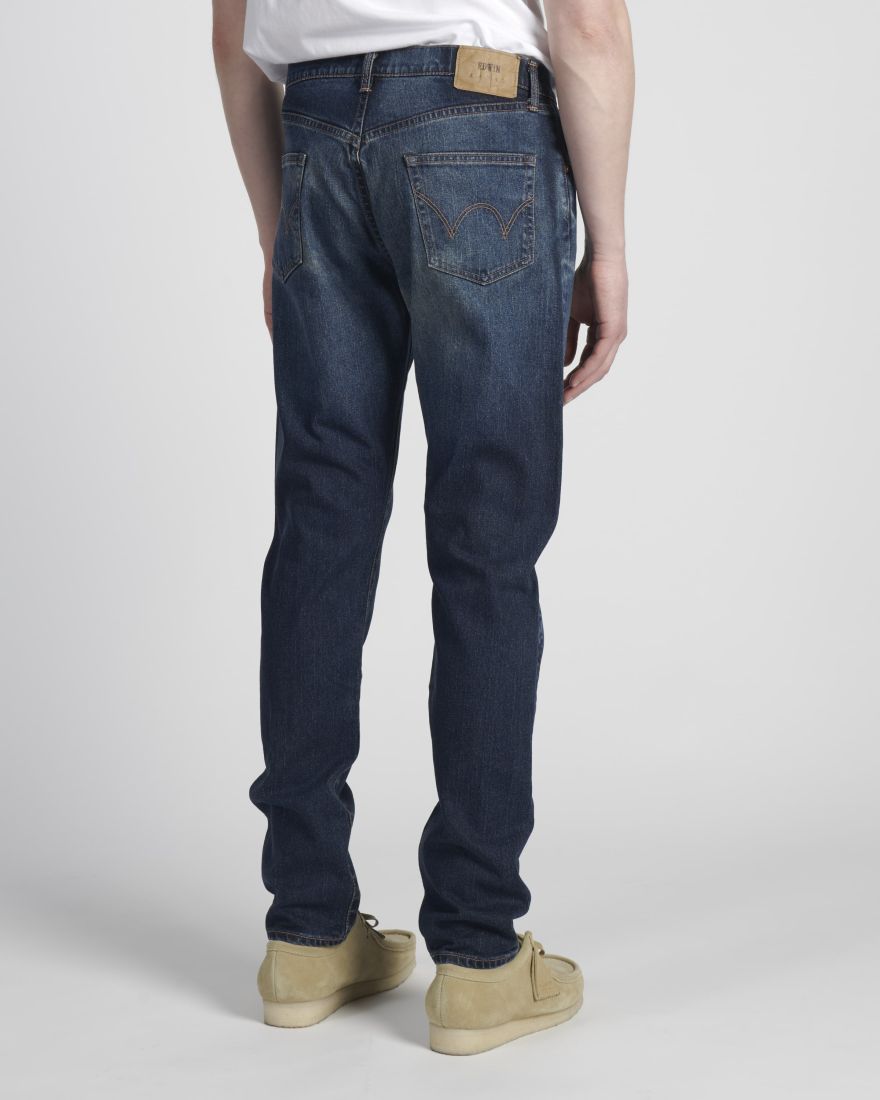 Edwin Slim Tapered Kaihara 13oz Blue Mid Dark Used Denim