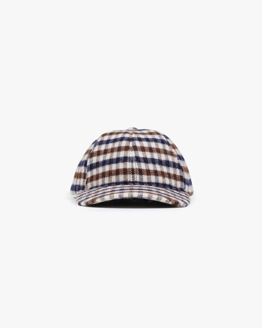Aquascutum Active Water Repellent Wool Baseball Cap Club Check