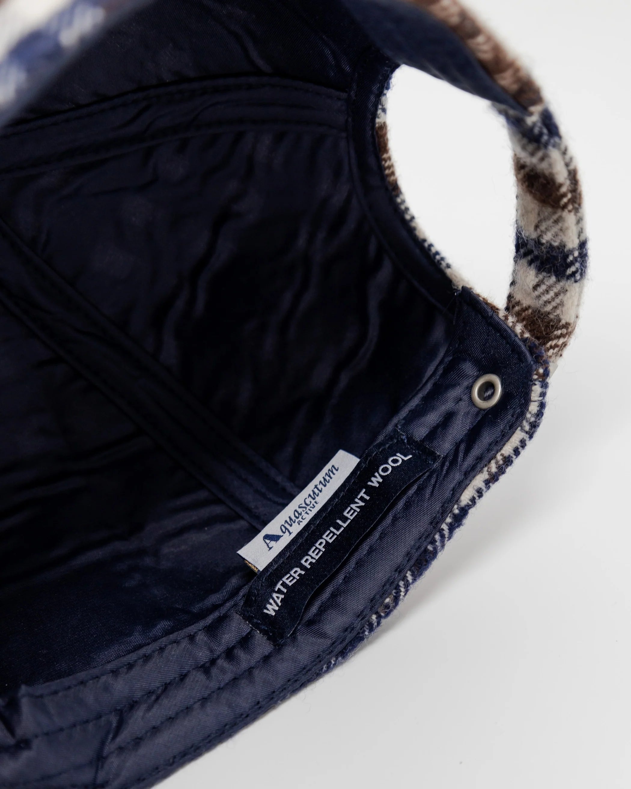 Aquascutum Active Water Repellent Wool Baseball Cap Club Check